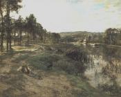 莱昂 奥古斯汀 莱尔米特 : Herd at the Edge of water